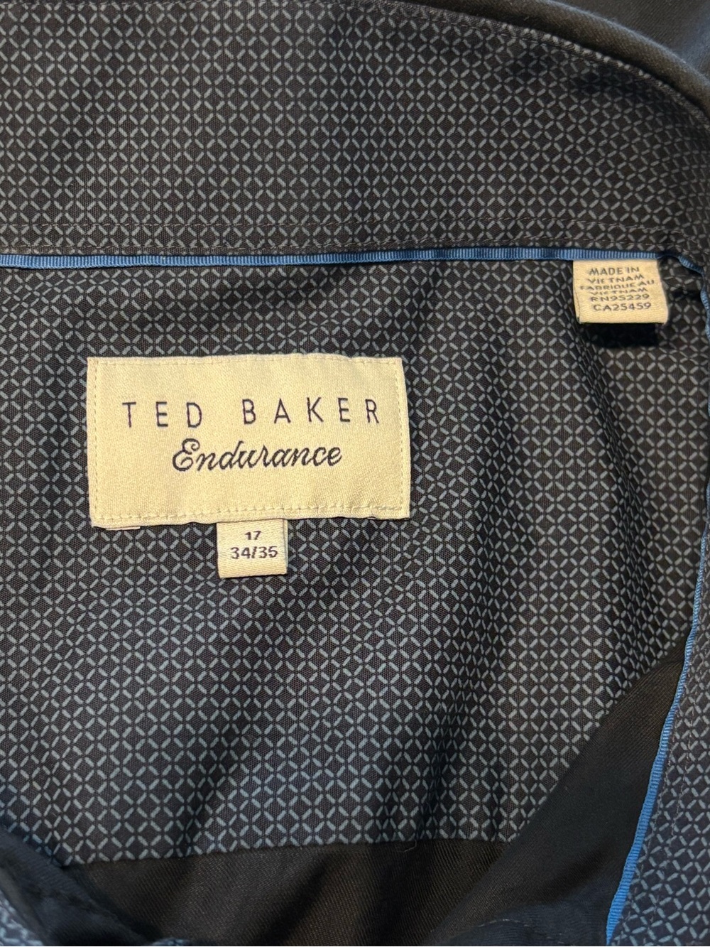 Ted Baker Endurance Black Long Sleeve Button Down Dress Shirt Neck Size 17 - Picture 3 of 6